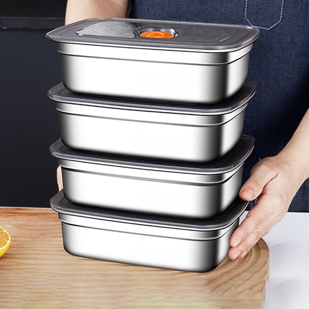 Meal Prep Freezer - Roestvrijstalen campinglunchbox Verzegelde lekvrije Bento Box