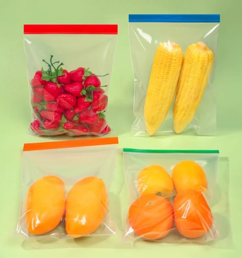Meal Prep Ziplock - Kleurrijke transparante PE ritssluitzakken - Herbruikbare