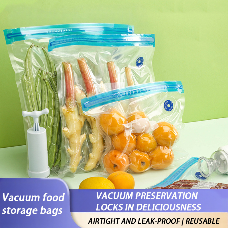 Meal Prep Ziplock - Herbruikbare vacuümsealzakken met ziplock, BPA-vrij, voor