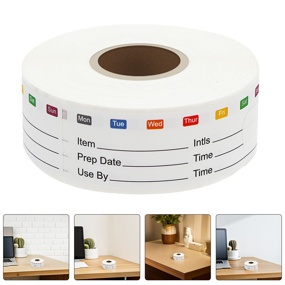 Meal Prep Freezer - 2 Rollen Voedsel Datumstickers Verwijderbare Vrieskastlabels