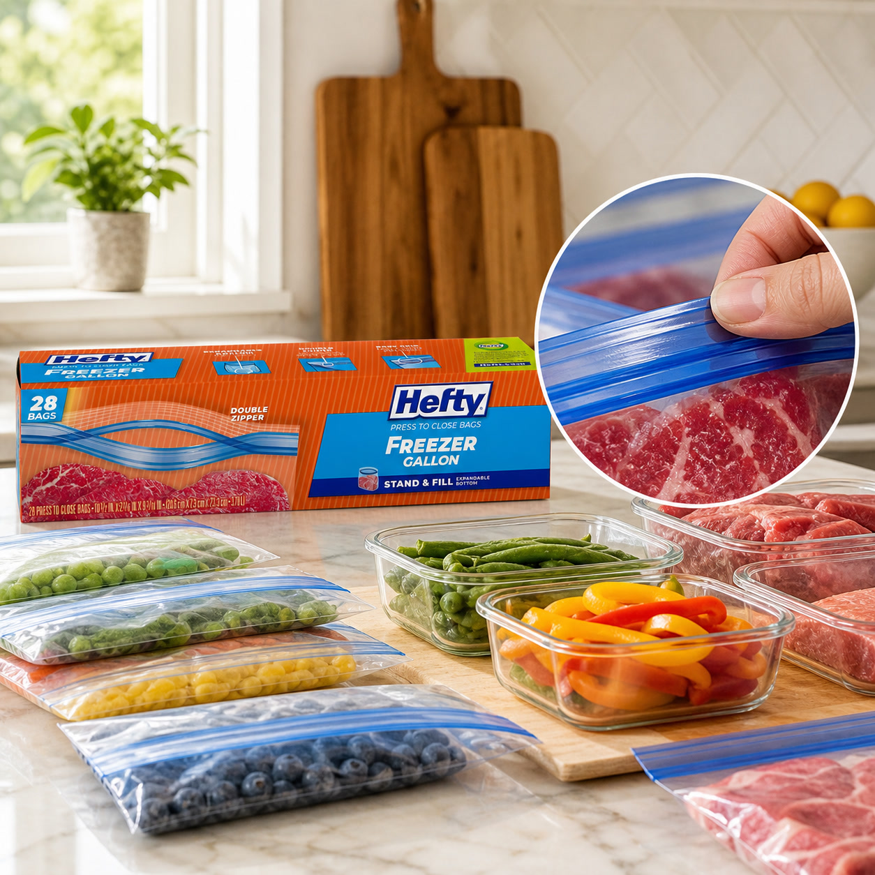 28ct Gallon Vrieszakken voor V - Meal Prep Fit recensie en prijs